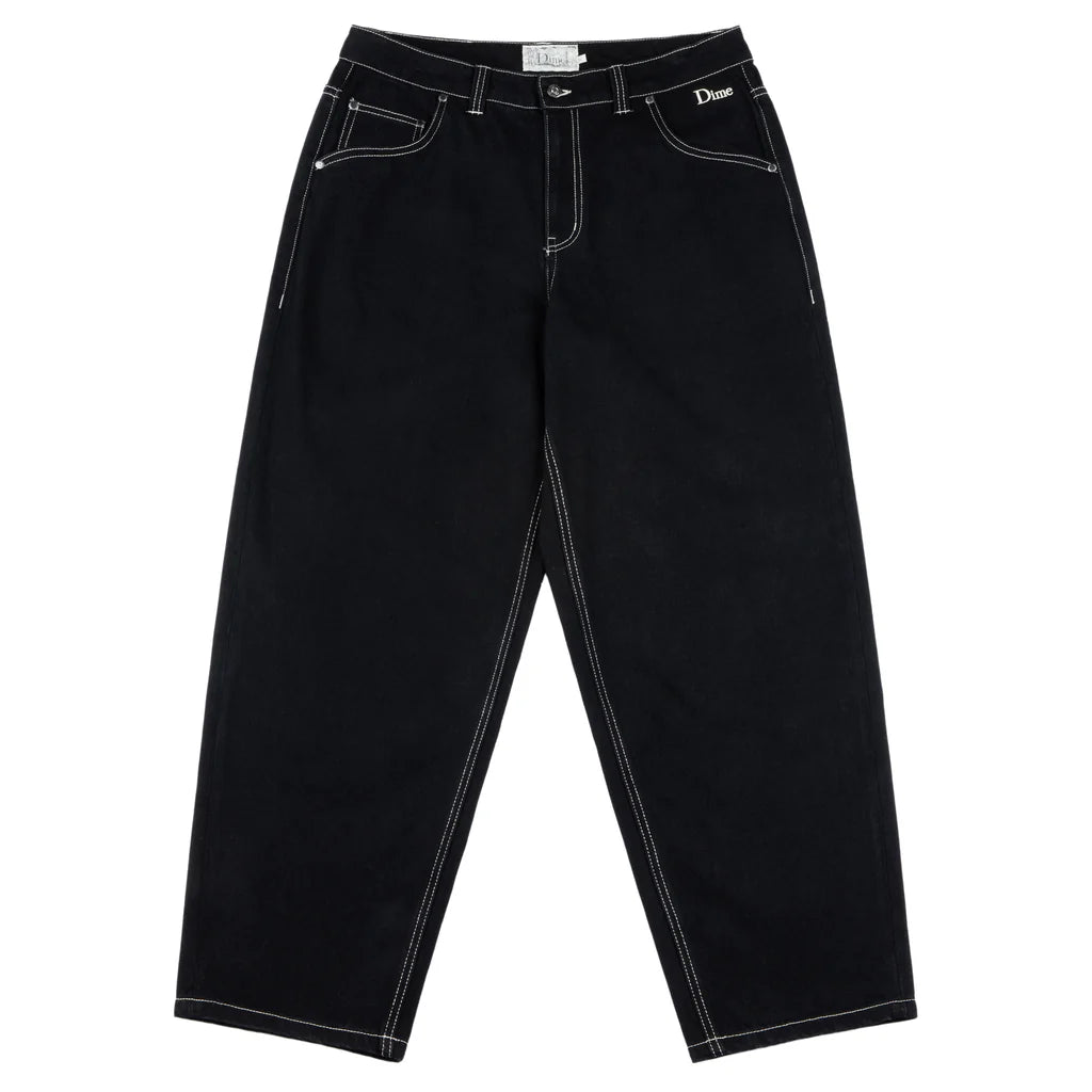 Dime classic Baggy Denim Pants - (Black) - Geometric Skateshop