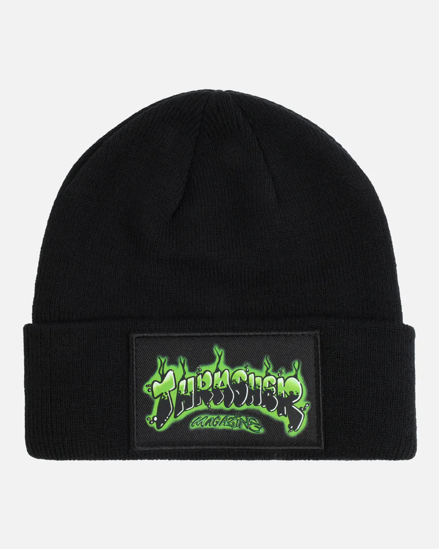 Thrasher Airbrush Patch Beanie-(black)