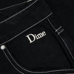 Dime classic Baggy Denim Pants - (Black)