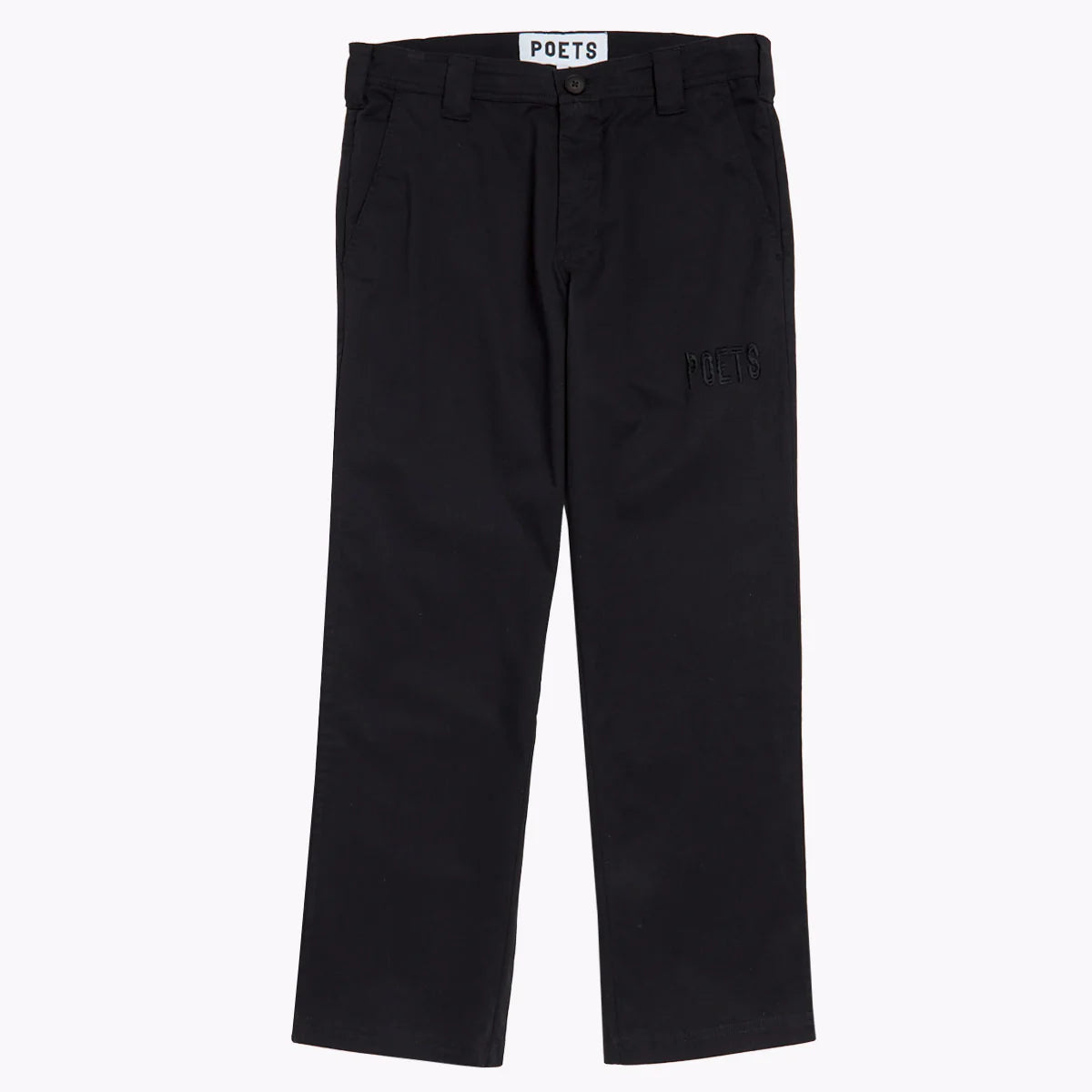 Poets Bryne Relaxed Fit Cotton Pant-(BLACK)