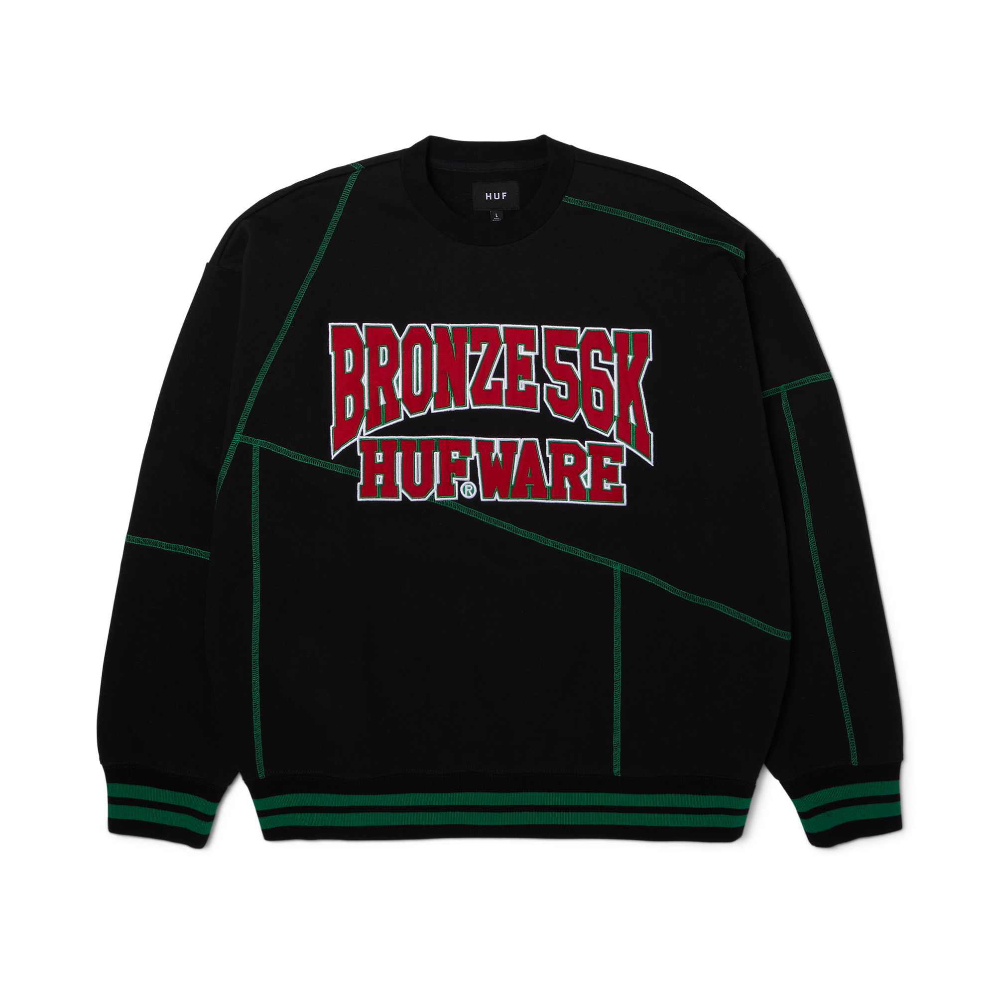 HUF X Bronze 56K Hufware Crewneck - (Black)