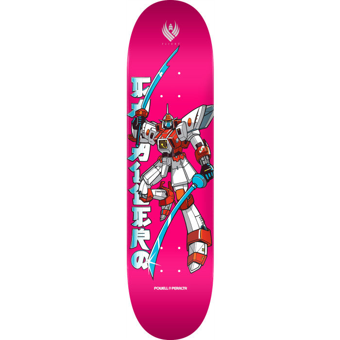 Powell Peralta Steve Caballero Gundam FLIGHT Skateboard Deck Pink - Shape 244 - 8.5 x 32.08